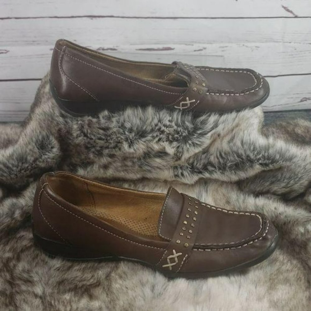 Natural Soul By Naturalizer Brown‎ Studded Loafers